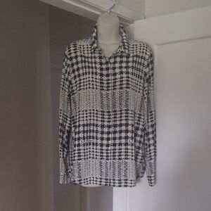 Richard Allan for H&M Black & Creamy White Blouse - Size 8
